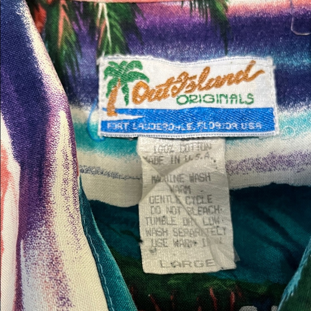 Tropical Print Men's Shirt - Picture 2 of 4